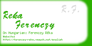 reka ferenczy business card